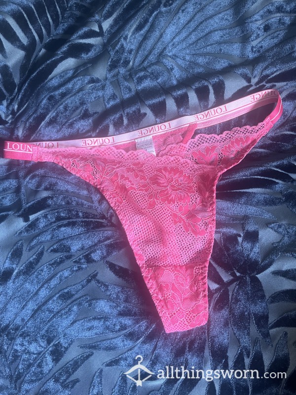 Pink Laced Lounge Thongs