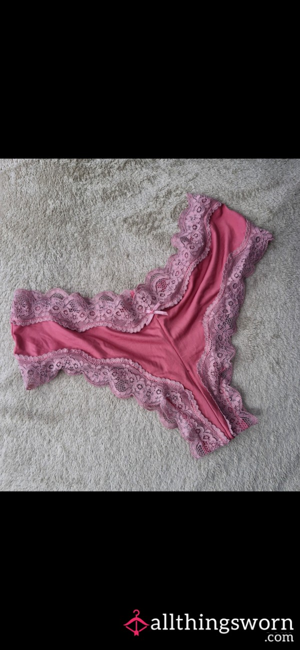 Pink Lacy Silky Panties