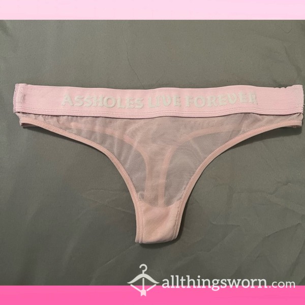 Pink Mesh ALF Thong