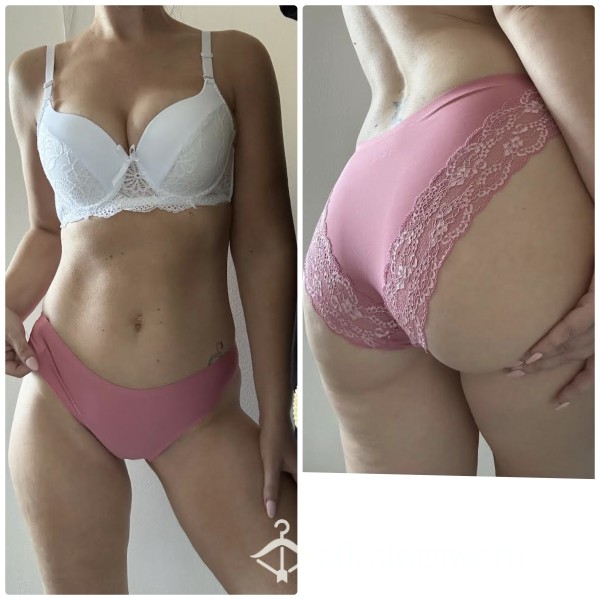 Pink Nylon Full Back Panties