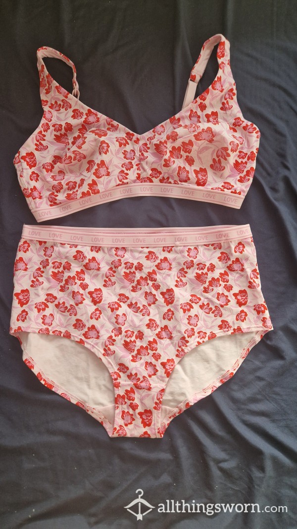 Pink Pantie And Bralette Set