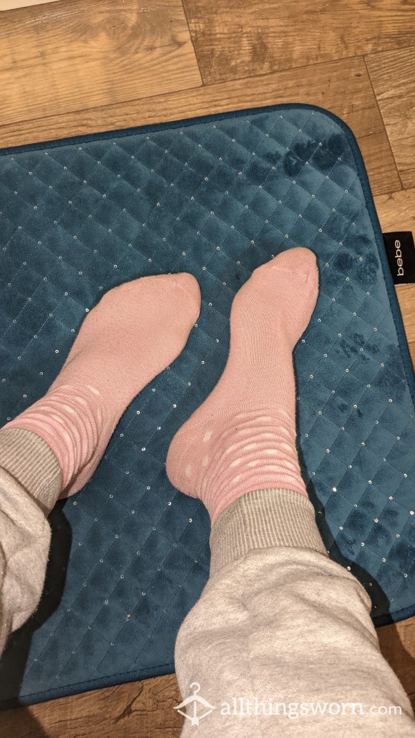 Pink Polka Dot Socks