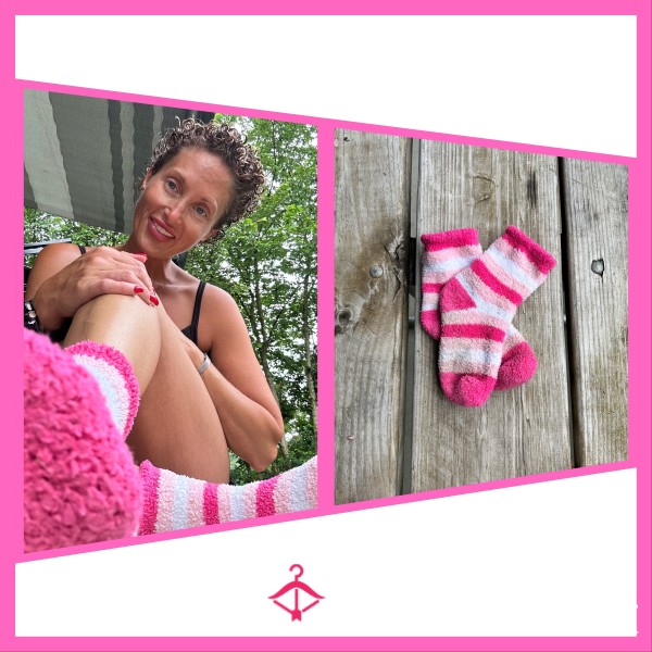 Pink Striped Fuzzy Socks | 3 Day Wear!!