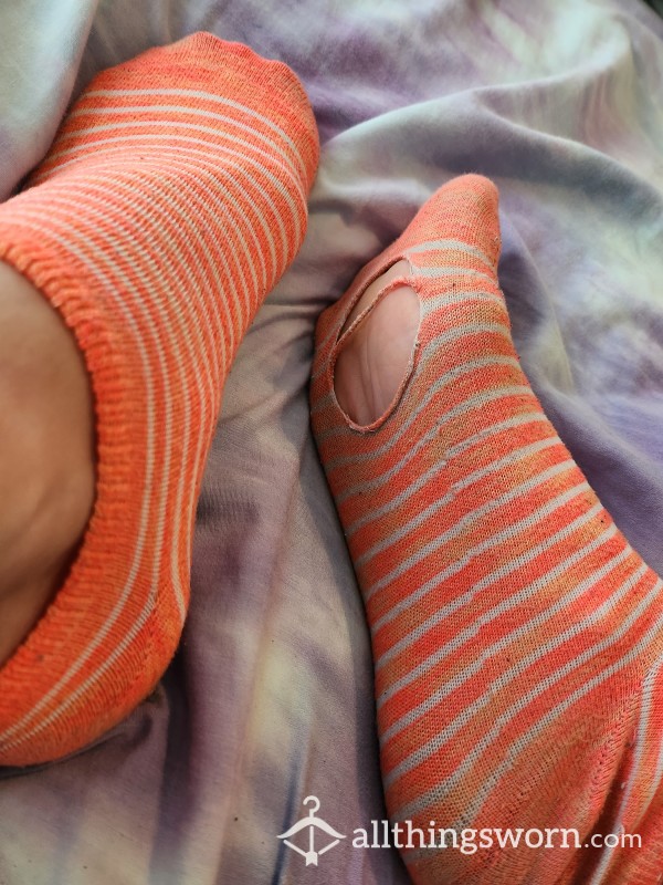 Pink Stripped Holy Socks