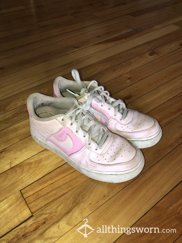 Pink, Super Worn Air Force 1s :)