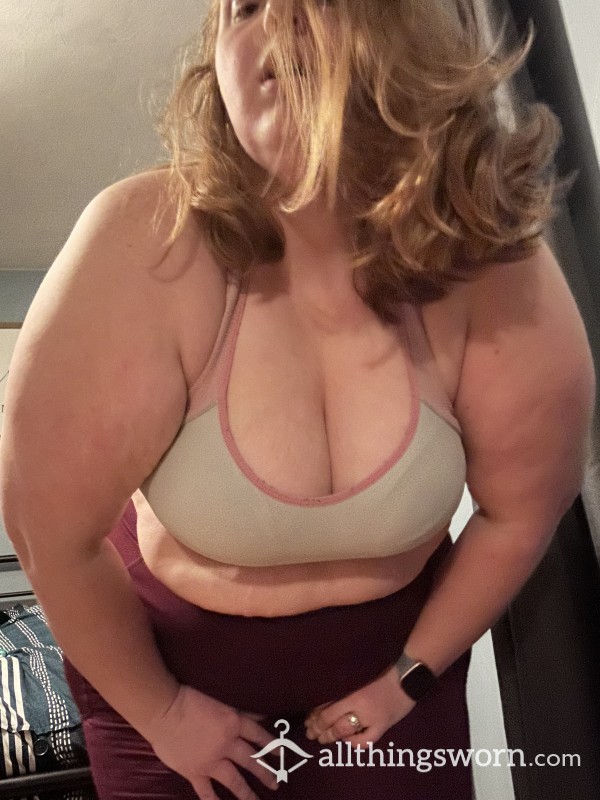 Pink & Grey Sports Bra