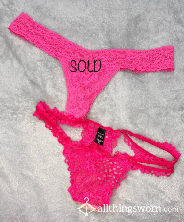 VS Pink Lace Thong