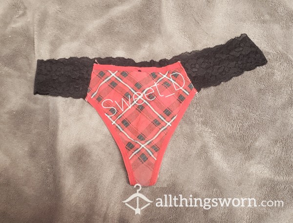 Plaid Thong