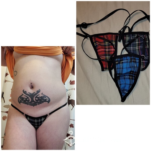 Plaid Thongs