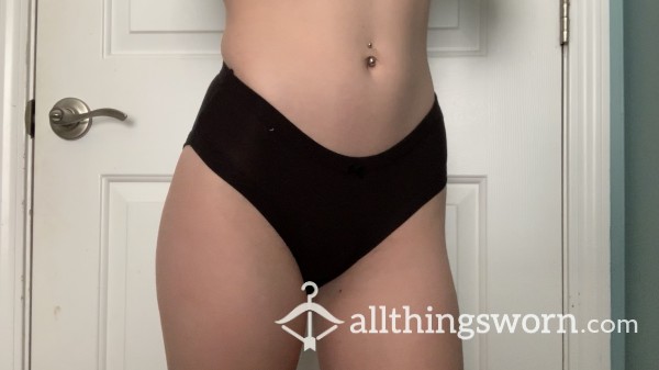 Plain Black Sheer Panties