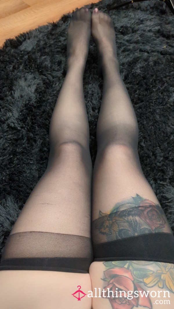 Plain Black Stockings