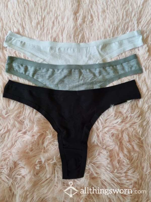 Plain Colored Cotton Thongs