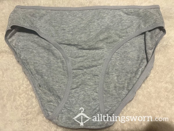 Plain Grey Cotton Undies - Great Scent Soakers 💦  $30aud