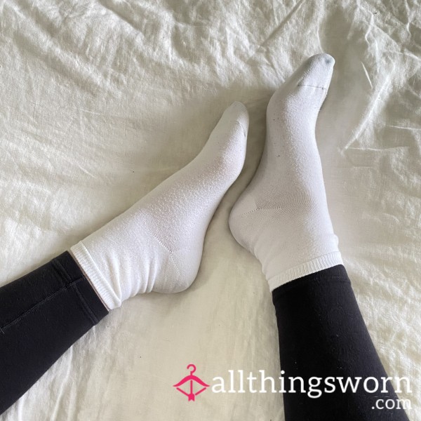 Plain White Cotton Socks