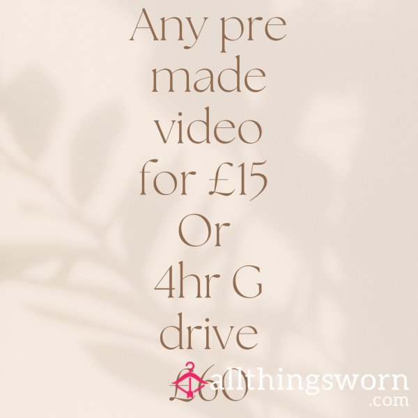 Pre Made Videos £15 Each Or G Drive For £60