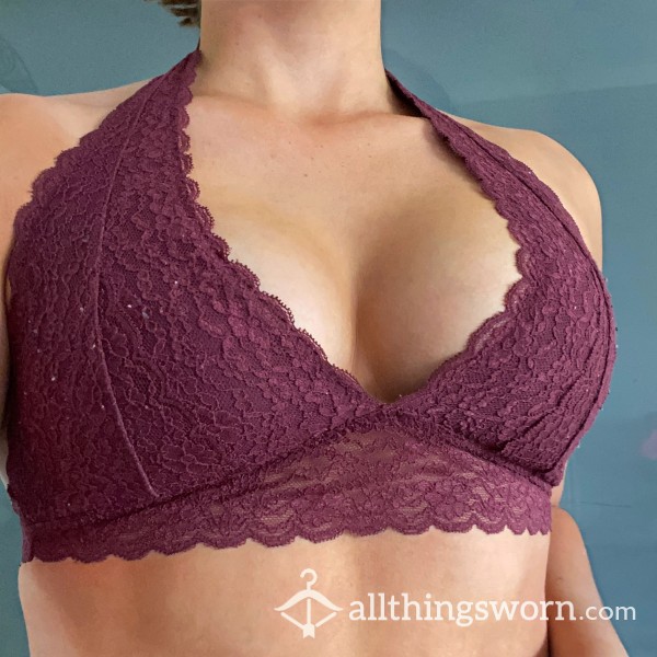 Pretty Worn Halter Neck Bra From Hollister