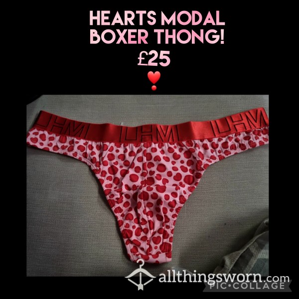 ❣️Pretty Hearts Pink Modal Boxer Thong ! ❣️