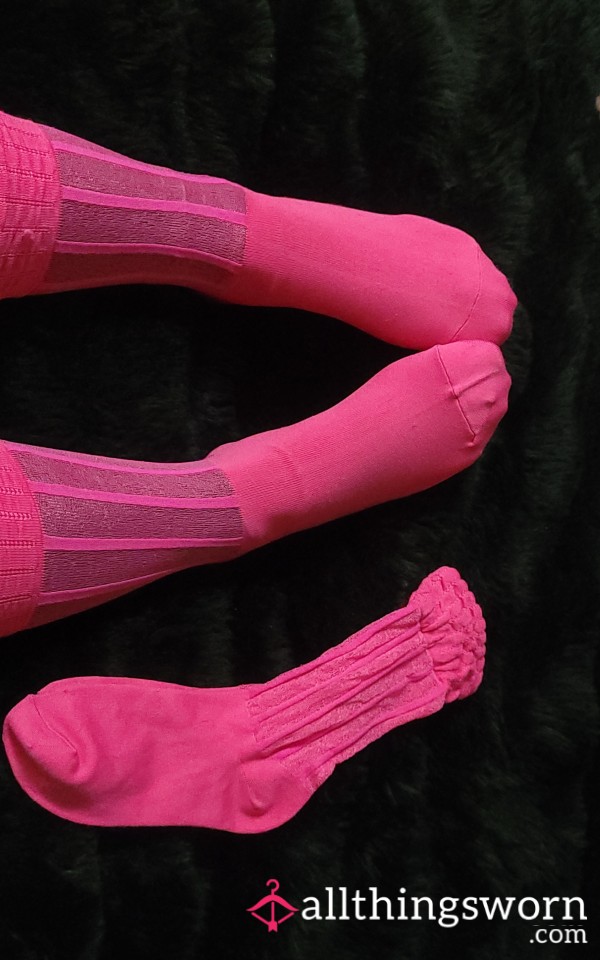 Hot Pink Nylon Socks 🎀 2 Pairs