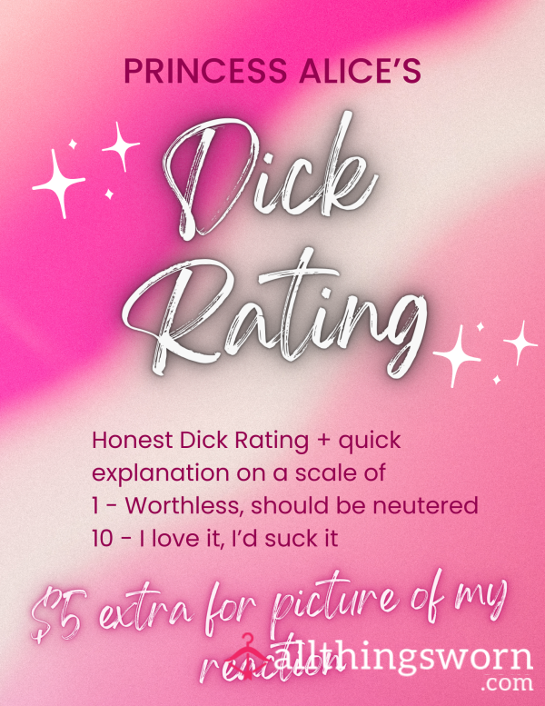 Princess Alice’s D*ck Rating