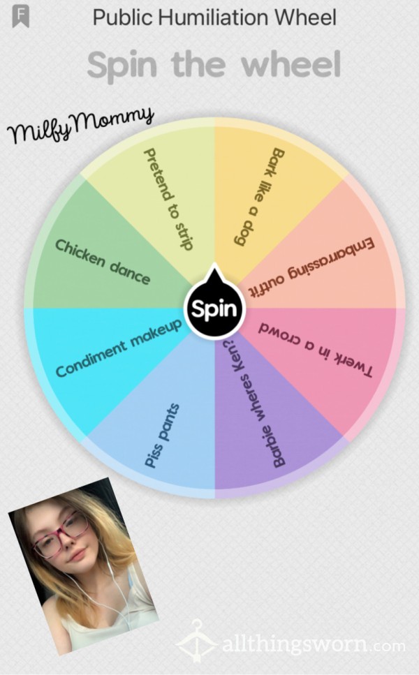 Public Humiliation Wheel $5/Spin