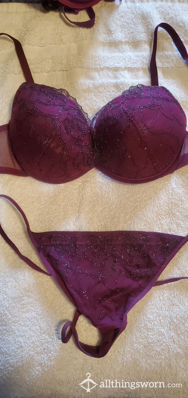 Purple Bra & G-String - CUSTOM WEAR