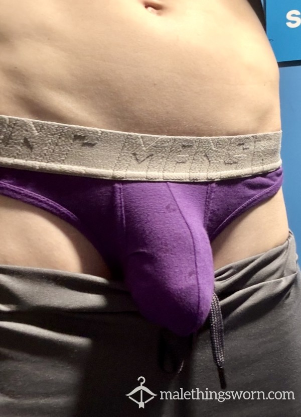 Purple Briefs, Hugs My D*ck And A** Very Well🥵