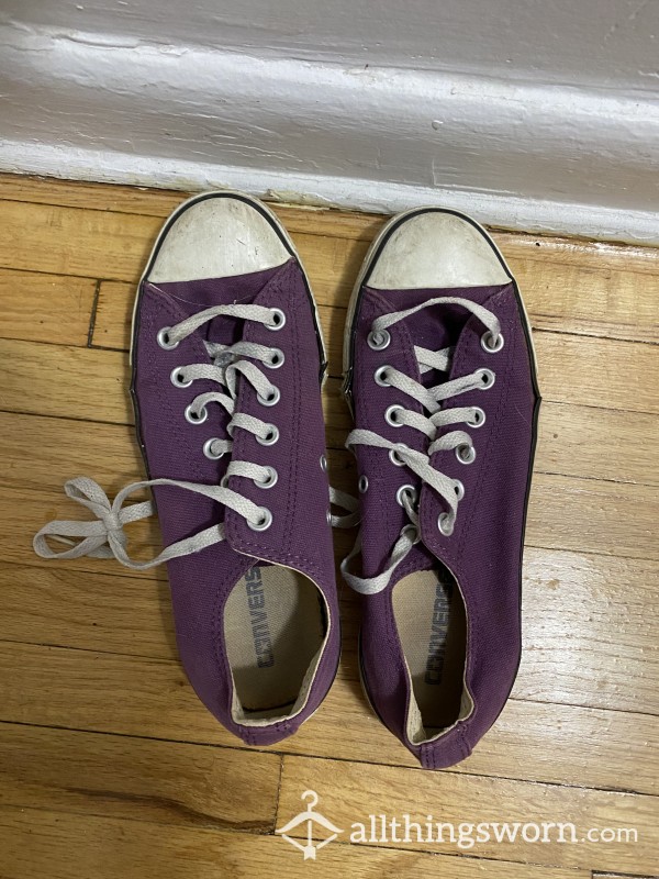 Purple Converse Low Top Chuck Taylors