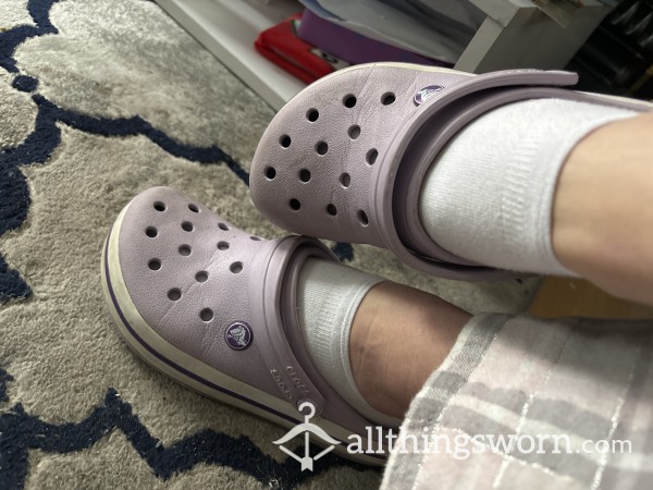 Purple Crocs