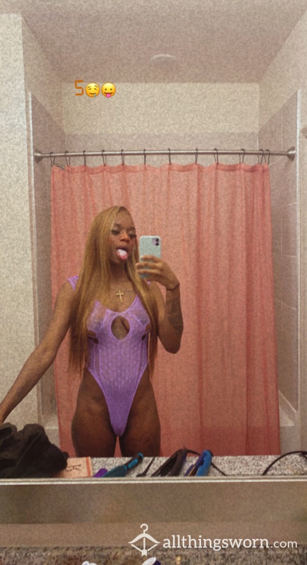 Purple Fishnet Bodysuit