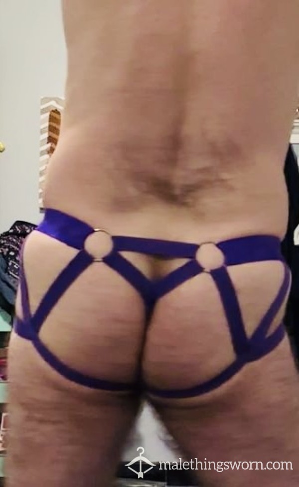 Purple Jockmail Jockstrap Thong - Worn 3 Days