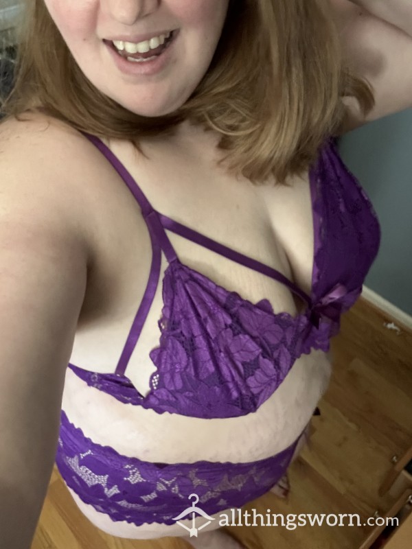 Purple Lace Lingerie Set