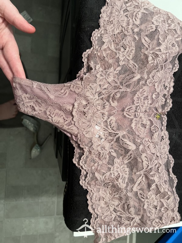 Purple Lace Panties (it’s Full Of My C*m)