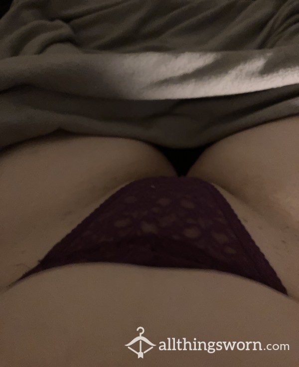 Purple Lace Thong