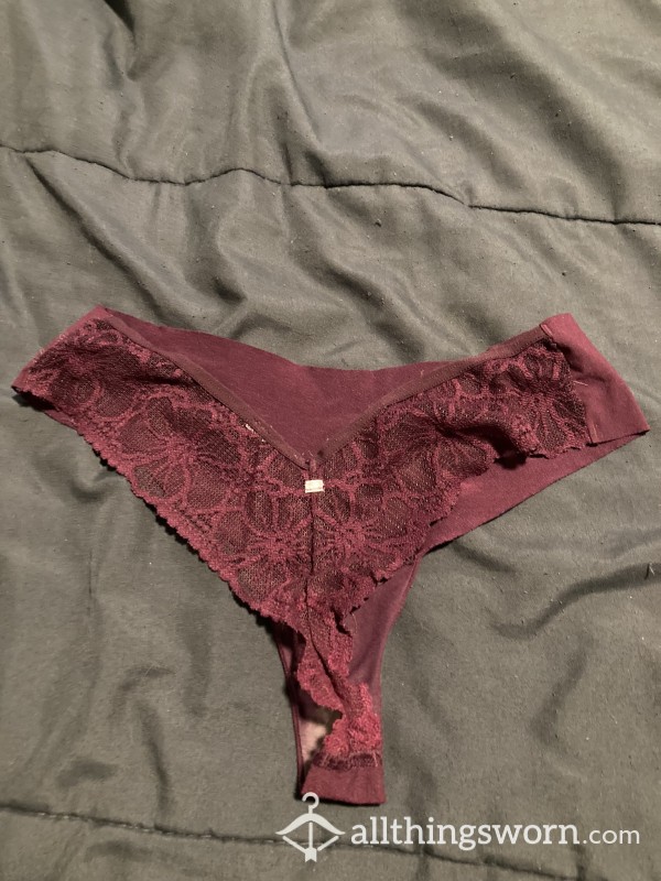 Purple Lace Thong