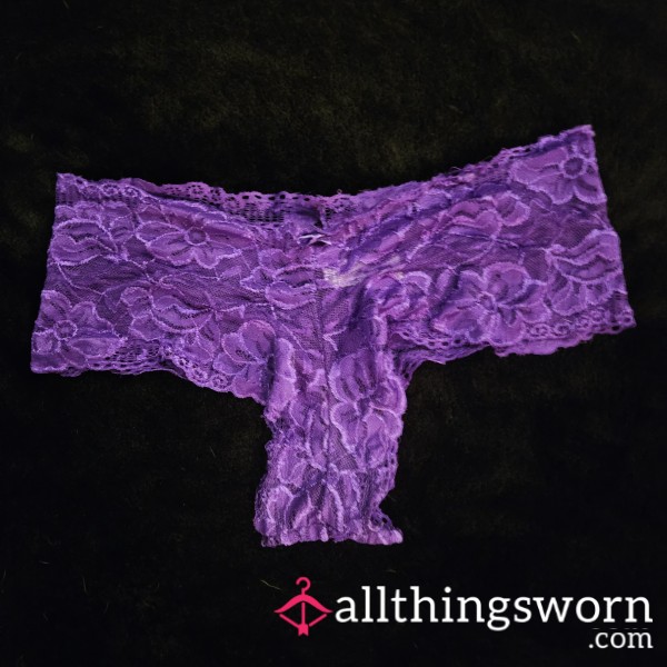 Purple Lacy Cheeky Panties