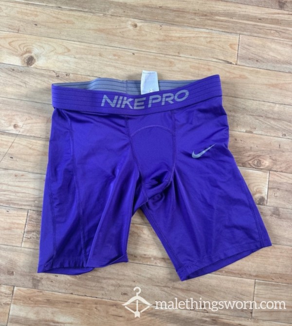 Purple Nike Pro Shorts