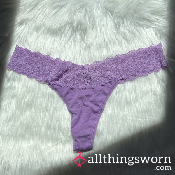 Purple Paradise Lace Thong