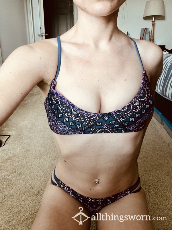 Purple Patterned Bikini