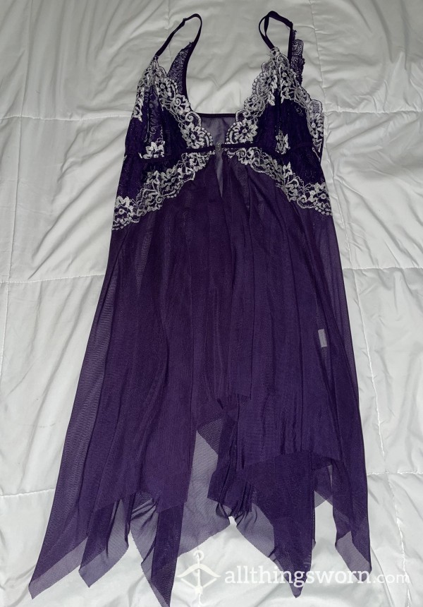 Purple Sheer Baby Doll