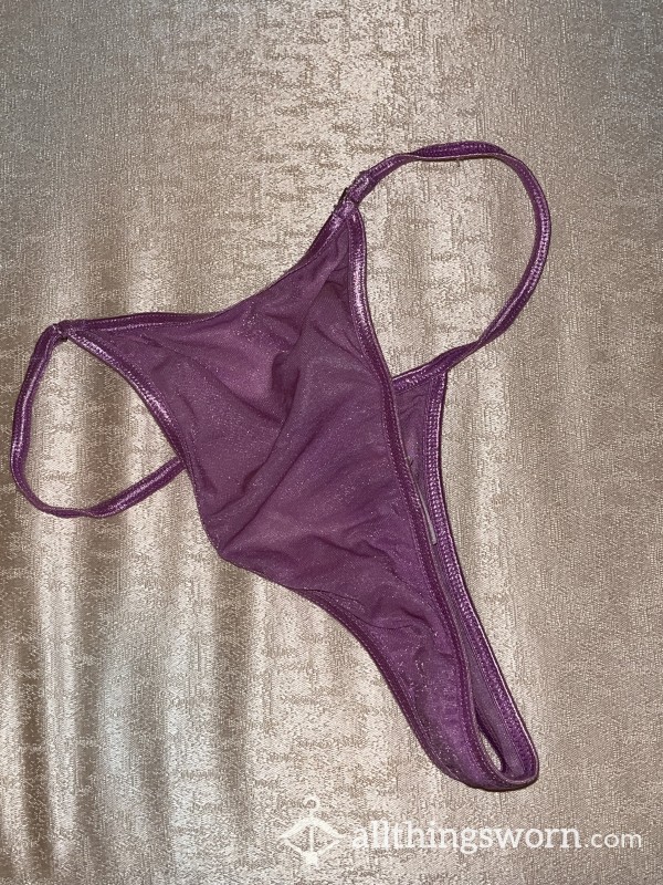 Purple Worn Thongs