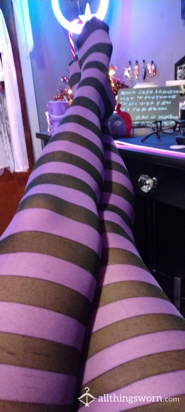 Purple/Black Tights