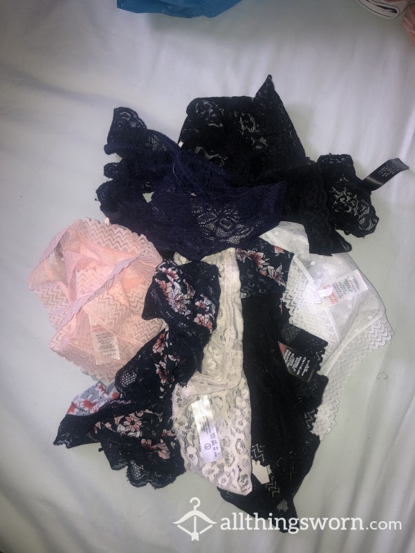 Range Of Knickers, Thongs And G Strings, Heavily Worn