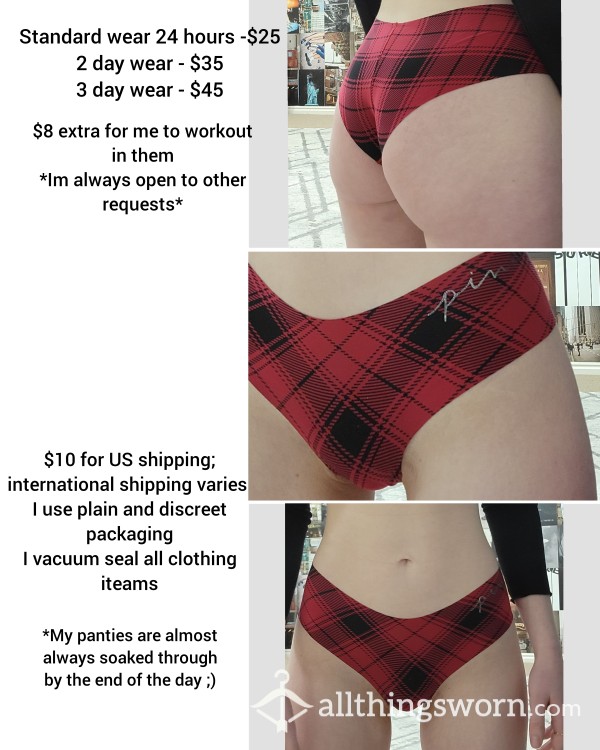 Red And Black Plaid Panties