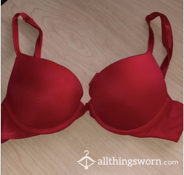 Red Bra Heavily Worn :)