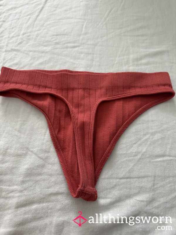 Red Cotton Thong