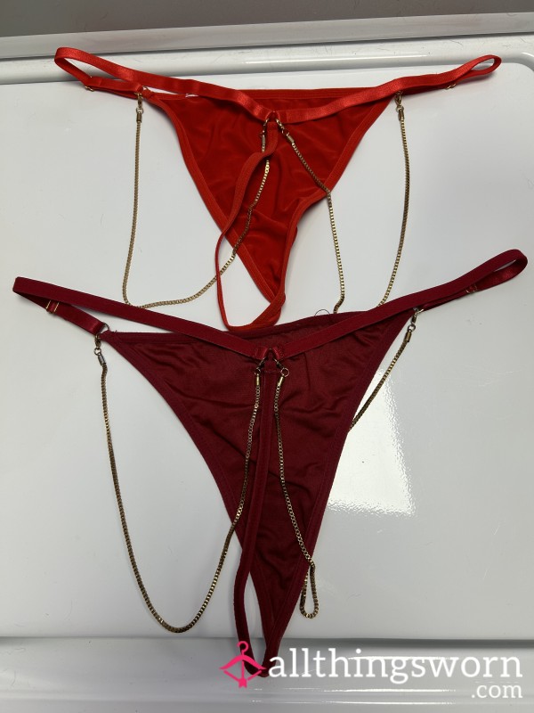 Red G- Strings W Chains (2 For 1)