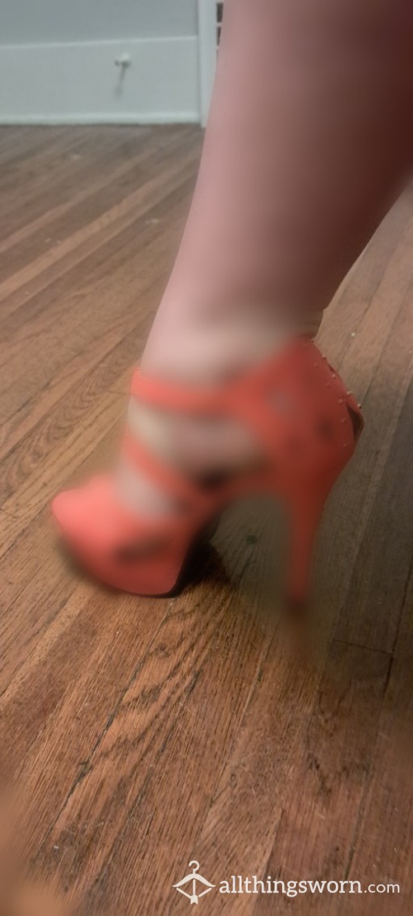 Red High Heels And Red Lace Panties