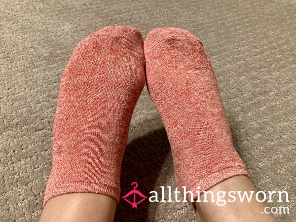 Red-ish Cotton Ankle Socks