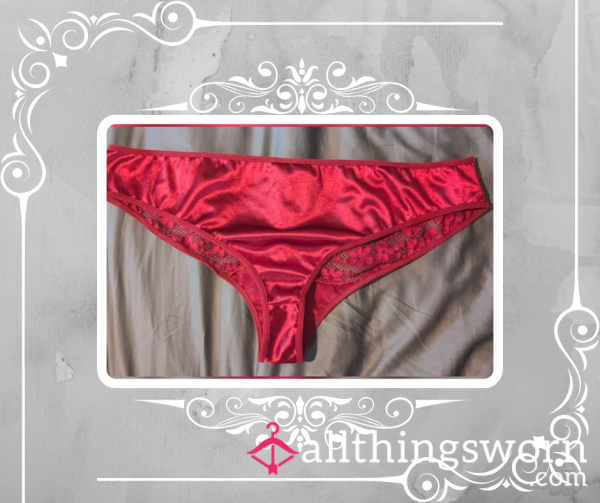 Red Lace Back Pantys