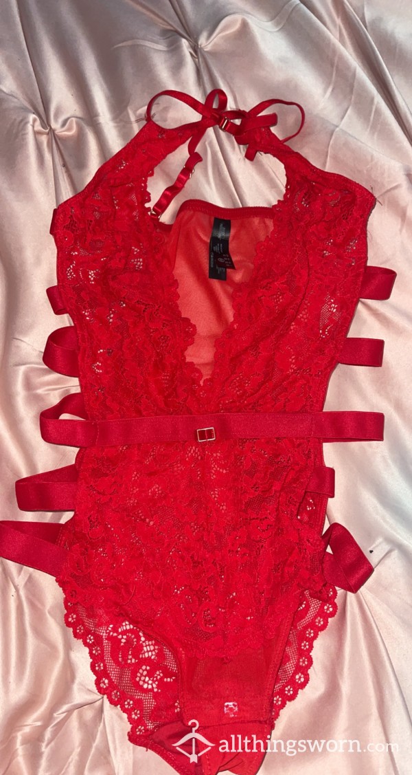 Red Lace Bodysuit